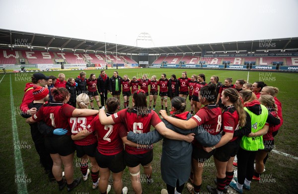 080326 - Brython Thunder v Gwalia Lightning, Celtic Challenge - Brython Thunder huddle up at the end of the match