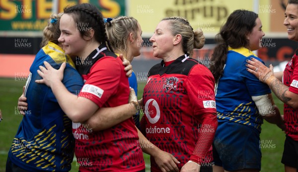 080326 - Brython Thunder v Gwalia Lightning, Celtic Challenge - Players congratulate each other at the end of each match