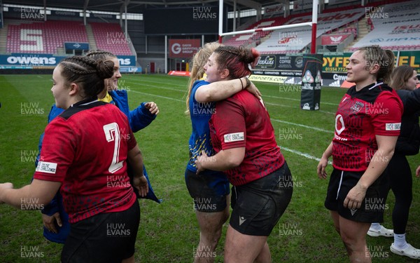 080326 - Brython Thunder v Gwalia Lightning, Celtic Challenge - Players congratulate each other at the end of each match