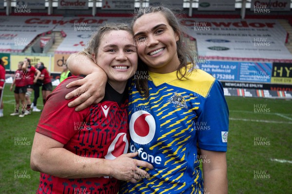 080326 - Brython Thunder v Gwalia Lightning, Celtic Challenge - Hannah Bluck of Brython Thunder with Bryonie King of Gwalia Lightning 