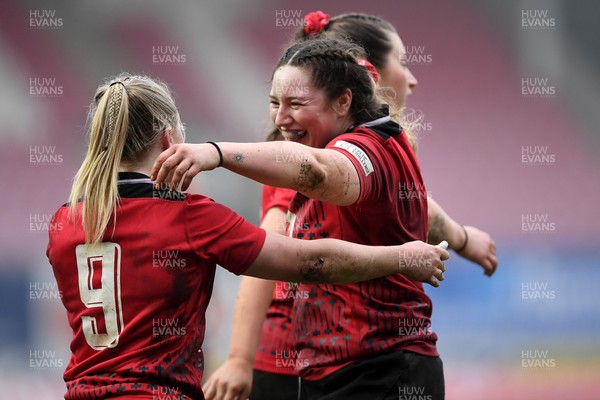 080326 - Brython Thunder v Gwalia Lightning - Celtic Challenge - Brython players celebrate the win at full time