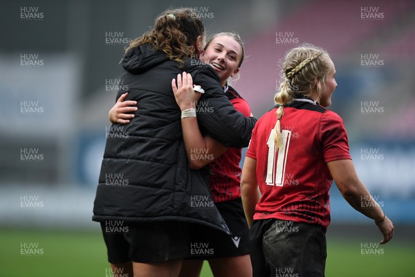 080326 - Brython Thunder v Gwalia Lightning - Celtic Challenge - Brython players celebrate the win at full time