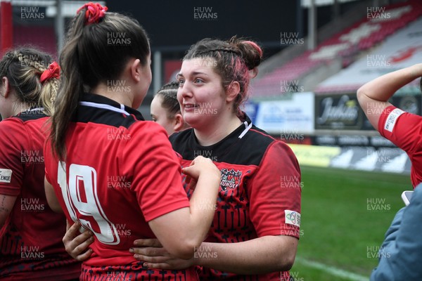 080326 - Brython Thunder v Gwalia Lightning - Celtic Challenge - Brython players celebrate the win at full time