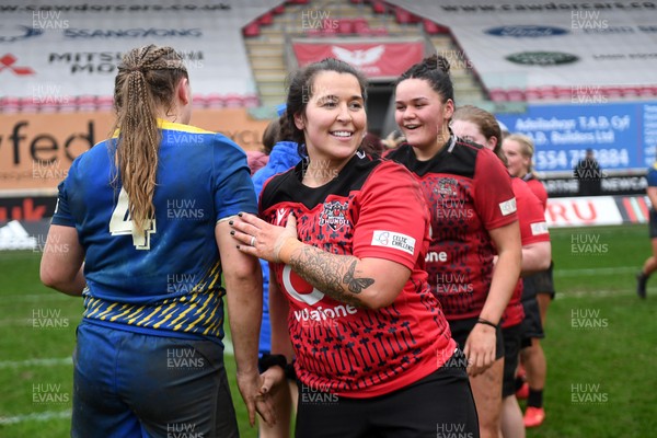 080326 - Brython Thunder v Gwalia Lightning - Celtic Challenge - Brython players are congratulated by Gwalia players at full time