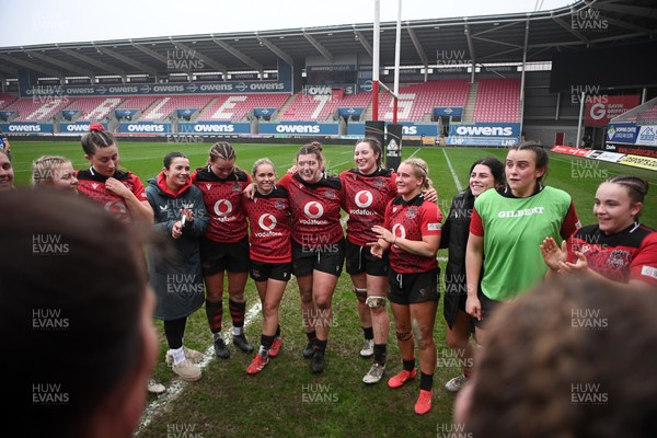 080326 - Brython Thunder v Gwalia Lightning - Celtic Challenge - Brython players celebrate the win at full time