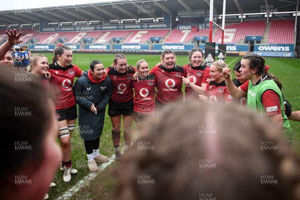 080326 - Brython Thunder v Gwalia Lightning - Celtic Challenge - Brython players celebrate the win at full time