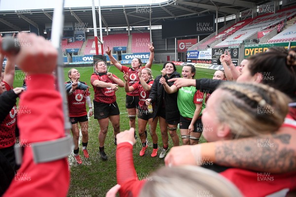 080326 - Brython Thunder v Gwalia Lightning - Celtic Challenge - Brython players celebrate the win at full time