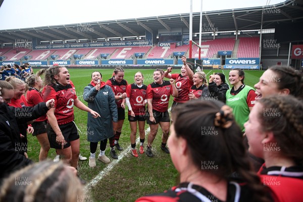 080326 - Brython Thunder v Gwalia Lightning - Celtic Challenge - Brython players celebrate the win at full time