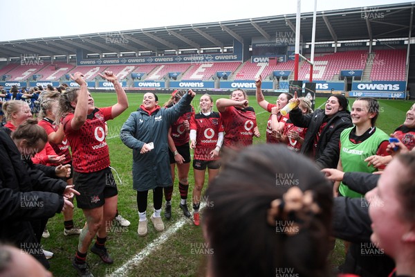 080326 - Brython Thunder v Gwalia Lightning - Celtic Challenge - Brython players celebrate the win at full time