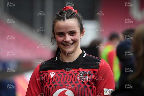 080326 - Brython Thunder v Gwalia Lightning - Celtic Challenge - Player of the match Branwen Metcalfe of Brython Thunder at full time