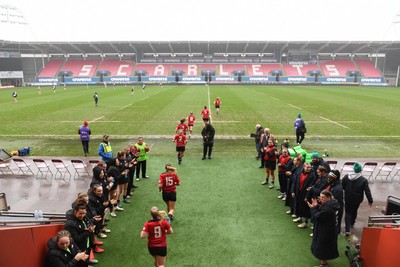 210226 - Brython Thunder v Wolfhounds - Celtic Challenge - Brython Thunder enter the pitch ahead of kick-off