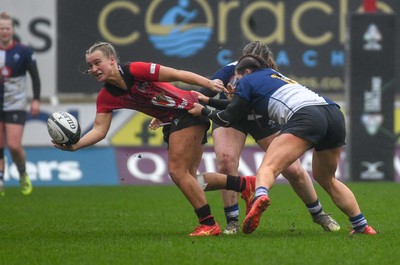 210226 - Brython Thunder v Wolfhounds - Celtic Challenge -  Seren Singleton is tackled