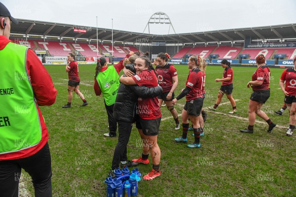 210226 - Brython Thunder v Wolfhounds - Celtic Challenge - Brython players celebrate at the end of the game