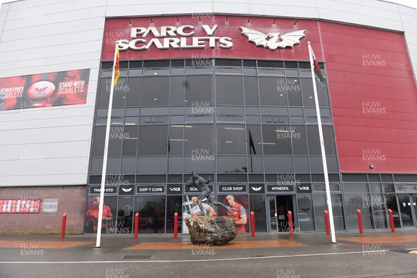 210226 - Brython Thunder v Wolfhounds - Celtic Challenge - General view of Parc y Scarlets