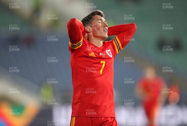 141020 - Bulgaria v Wales - UEFA Nations League - A frustrated Harry Wilson of Wales