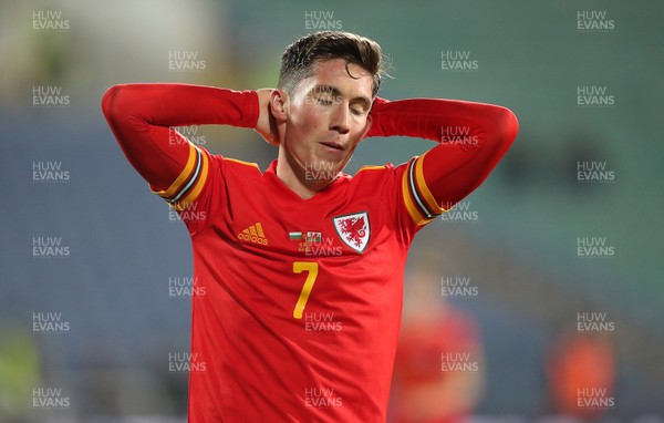 141020 - Bulgaria v Wales - UEFA Nations League - A frustrated Harry Wilson of Wales