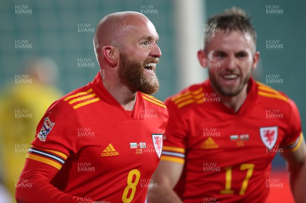141020 - Bulgaria v Wales - UEFA Nations League - Jonny Williams of Wales celebrates scoring a goal