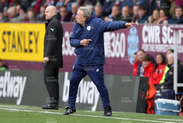 130419 - Burnley v Cardiff City - Premier League -  Manager Neil Warnock of Cardiff instructs players