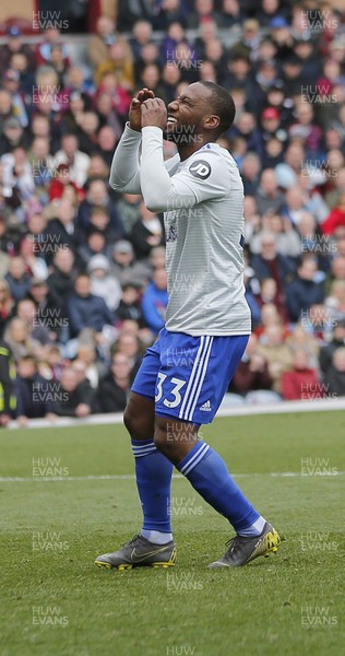 130419 - Burnley v Cardiff City - Premier League -  Junior Hoilett of Cardiff tries a shot on goal but sees it fly over the net