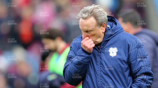 130419 - Burnley v Cardiff City - Premier League -  Manager Neil Warnock of Cardiff shows his feelings at the end of the game