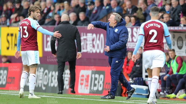 130419 - Burnley v Cardiff City - Premier League -  Manager Neil Warnock of Cardiff shows his frustration at the referee