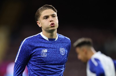 230925 - Burnley v Cardiff City - Carabao Cup Third Round - Cian Ashford of Cardiff