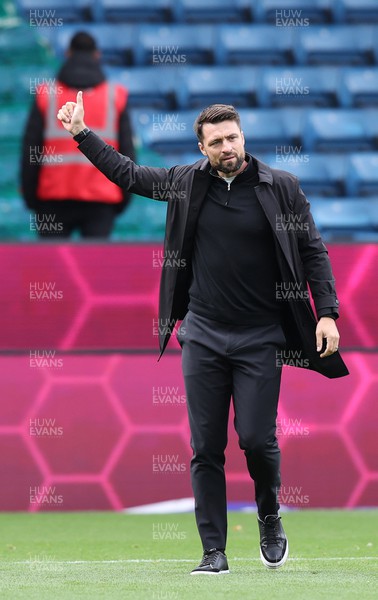 151022 - Burnley v Swansea City - Sky Bet Championship - Head Coach Russell Martin  of Swansea enters the pitch before the start of the match