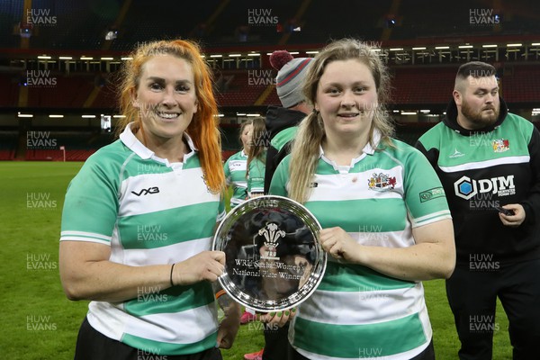 010423 - Burry Port v Whitland - WRU Women’s National Plate Final - Whitland Ladies Captains with the trophy 