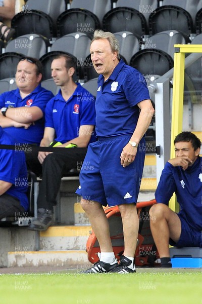 280718 - Burton Albion v Cardiff City, Pre-Season Friendly - Cardiff City Manager Neil Warnock reacts