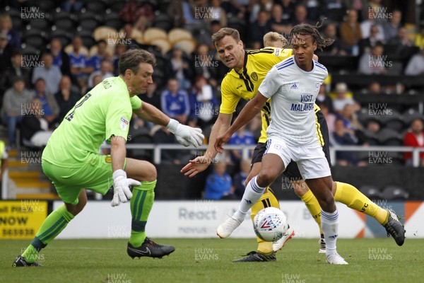280718 - Burton Albion v Cardiff City, Pre-Season Friendly - Sol Bamba of Cardiff City (right) scores his side's fourth goal