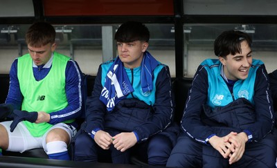 310126 - Burton Albion v Cardiff City - Sky Bet League 1 - Rob Tankiewicz of Cardiff on subs bench with Joel Colwill of Cardiff and Cian Ashford of Cardiff