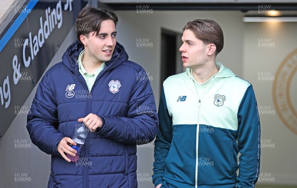 310126 - Burton Albion v Cardiff City - Sky Bet League 1 - Cian Ashford of Cardiff and Joel Colwill of Cardiff