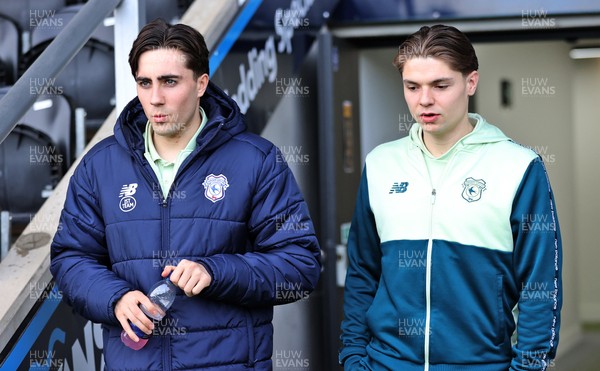 310126 - Burton Albion v Cardiff City - Sky Bet League 1 - Cian Ashford of Cardiff and Joel Colwill of Cardiff