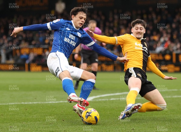 310126 - Burton Albion v Cardiff City - Sky Bet League 1 - Perry Ng of Cardiff and Dylan Williams of Burton Albion