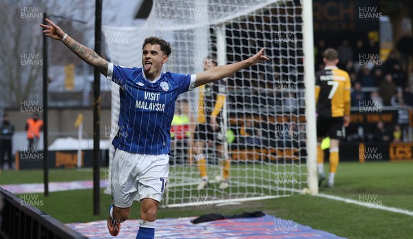 310126 - Burton Albion v Cardiff City - Sky Bet League 1 - Alex Robertson of Cardiff celebrates 2nd goal