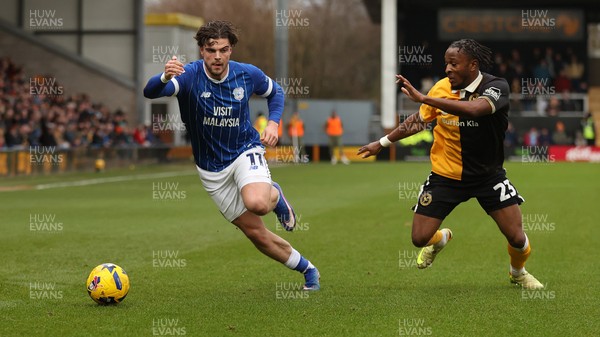 310126 - Burton Albion v Cardiff City - Sky Bet League 1 - Ollie Tanner of Cardiff and Sebastian Revan of Burton Albion