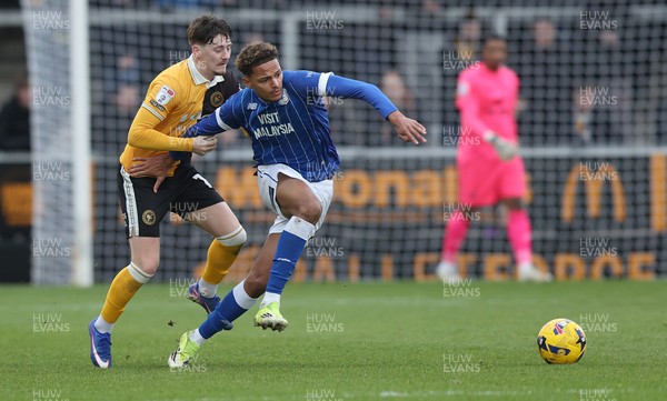 310126 - Burton Albion v Cardiff City - Sky Bet League 1 - Omari Kellyman of Cardiff and Dylan Williams of Burton Albion