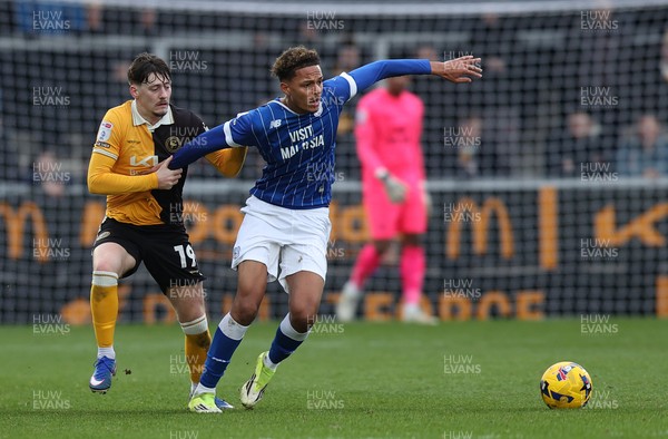 310126 - Burton Albion v Cardiff City - Sky Bet League 1 - Omari Kellyman of Cardiff and Dylan Williams of Burton Albion
