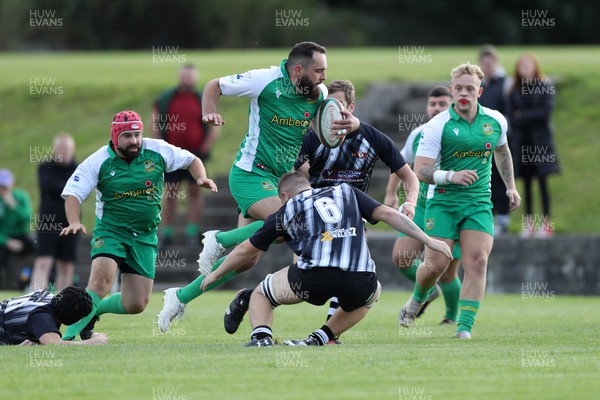 170922 - Bynea v Tonmawr - WRU Division 3 Cup - Tonmawr’s Aiden Davies on the charge