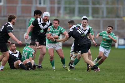 260425 - Caerphilly v Taffs Well - Admiral National League 2 East Central -  Joe Haley of Caerphilly makes break 