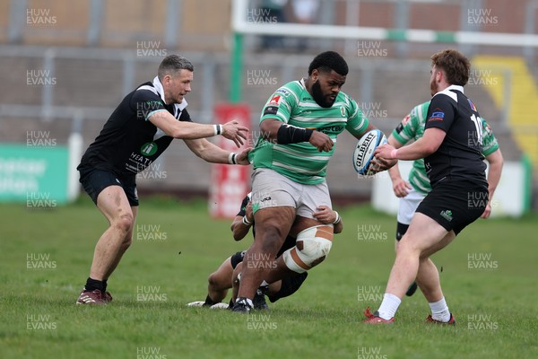 260425 - Caerphilly v Taffs Well - Admiral National League 2 East Central -  Rusiate Macaca of Caerphilly in action 