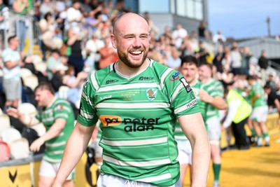 110525 - Caerphilly RFC v St Albans RFC - Mens Divison 2 Cup Final - Lewis Pryce-Jones of Caerphilly celebrates the win at full time