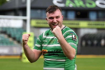 110525 - Caerphilly RFC v St Albans RFC - Mens Divison 2 Cup Final - Glenn Lucas of Caerphilly celebrates the win at full time