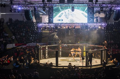 081218 - Cage Warriors 100 - General View of the Cardiff Ice Arena