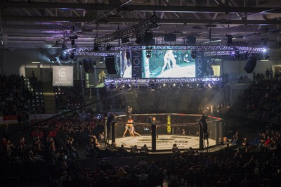 081218 - Cage Warriors 100 - General View of the Cardiff Ice Arena