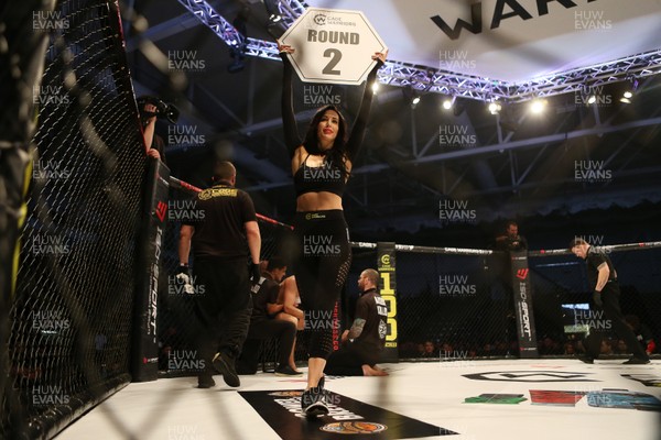 081218 - Cage Warriors 100 - Ring girl before round 2