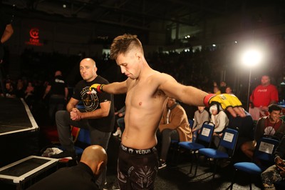 290918 - Cage Warriors 97 - Luke Shanks v Jason Jenkins (Ebbw Vale) - Jenkins pre fight