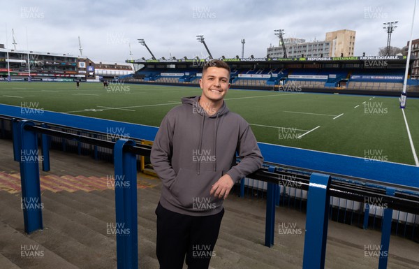290124 - Callum Sheedy at Cardiff Arms Park as it’s announced he will join Cardiff Rugby next season