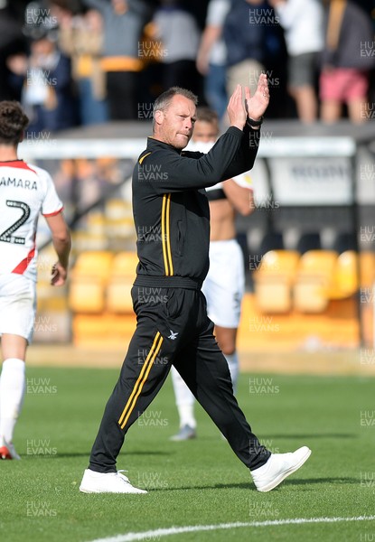 100819 - Cambridge United v Newport County - Sky Bet League 2 -  Newport manager Michael Flynn applauds the fans at the end of the game