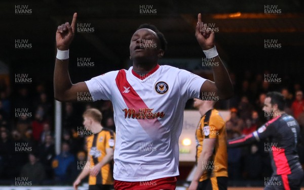 161217 - Cambridge United v Newport County, Sky Bet League 2 - Shawn McCoulsky of Newport County celebrates after scoring goal